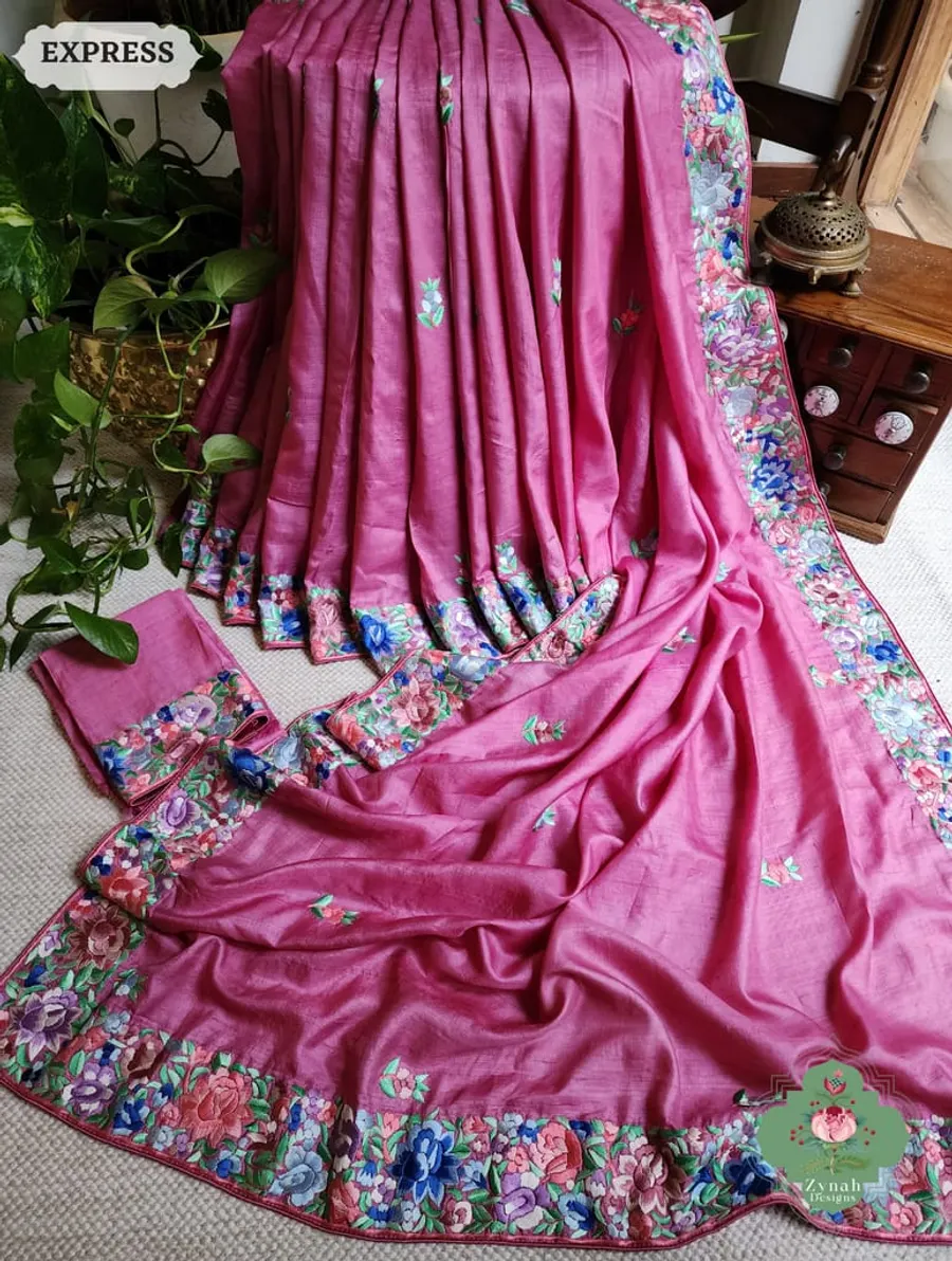 Handcrafted Pure Munga Tussar Silk Saree – Heritage Weave & Natural Sheen